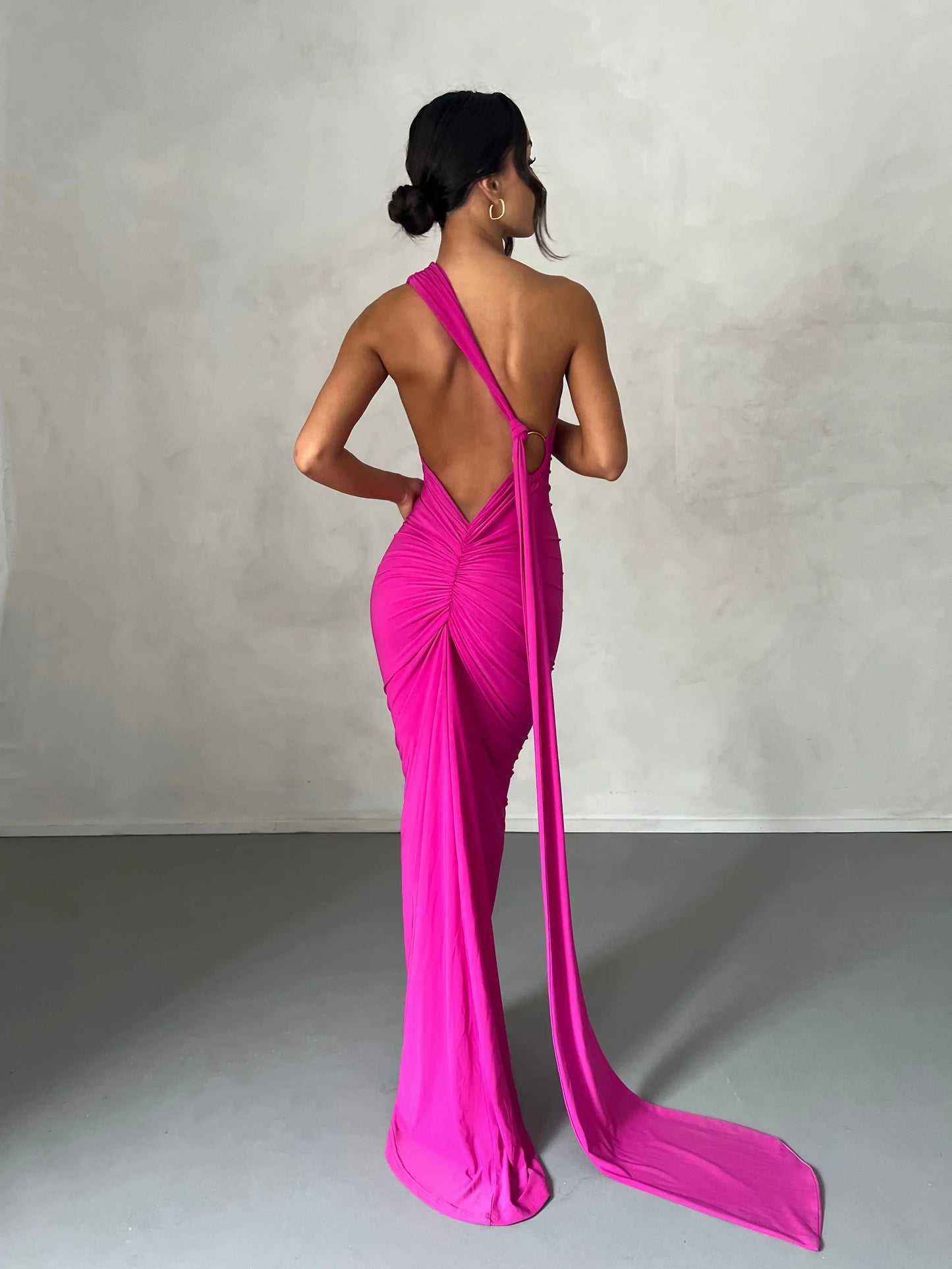 Arabella | Women's Metal-Detail Sash Maxi Gown