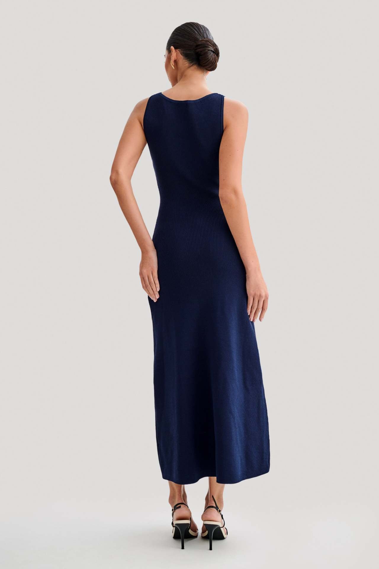 Gabriella | Women's Sleeveless Classic Ribbed Button-Front Dress