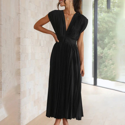Rose | Women's Timeless Charm Pleated Midi Dress