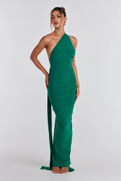 Arabella | Women's Metal-Detail Sash Maxi Gown