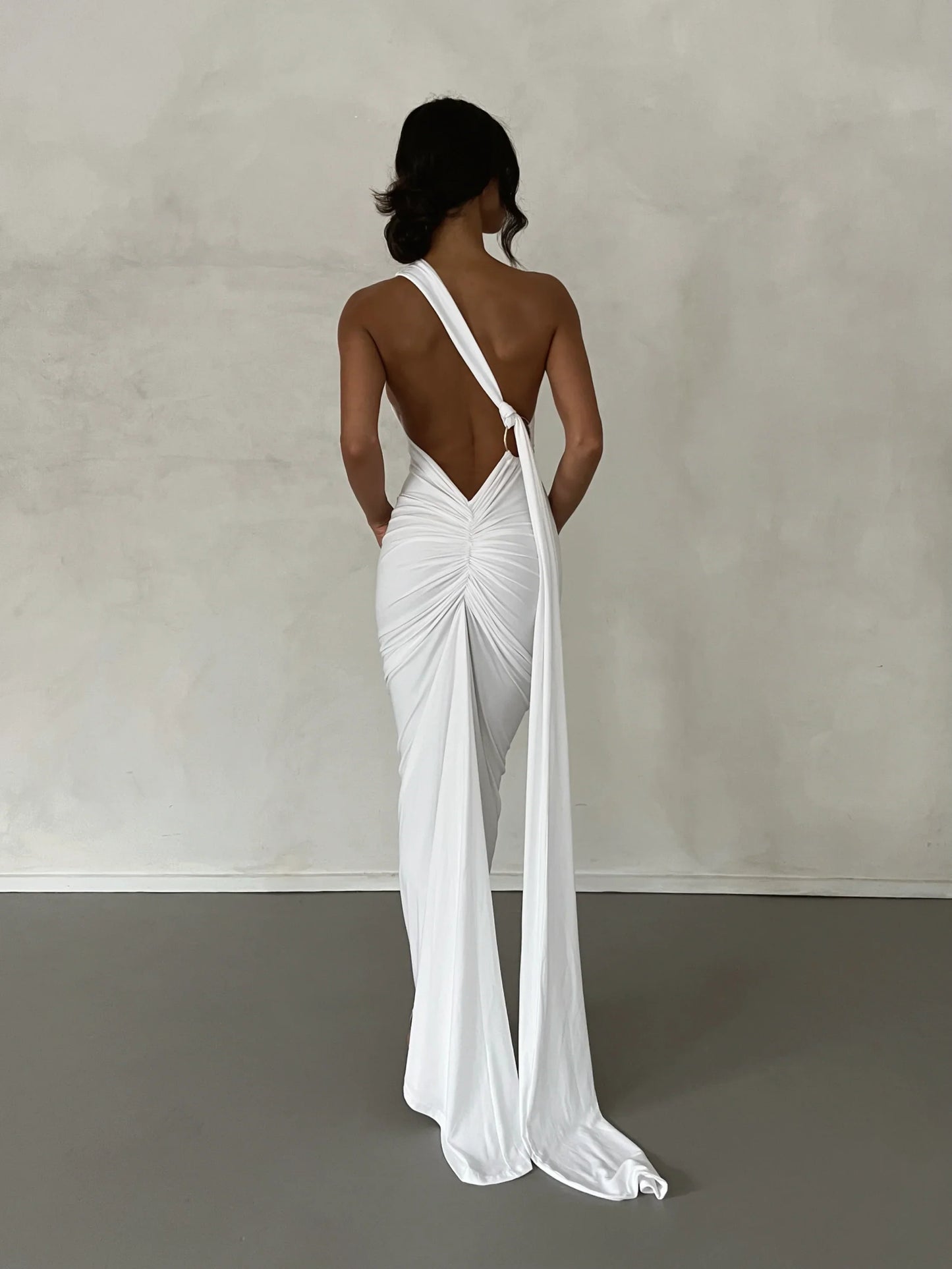 Arabella | Women's Metal-Detail Sash Maxi Gown