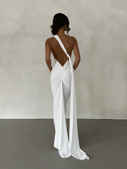 Arabella | Women's Metal-Detail Sash Maxi Gown