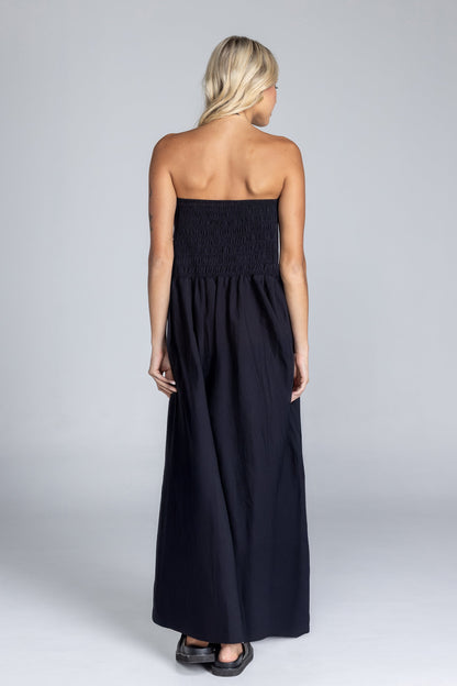 Carmelita | Women's Strapless Shirred Cotton Maxi Dress