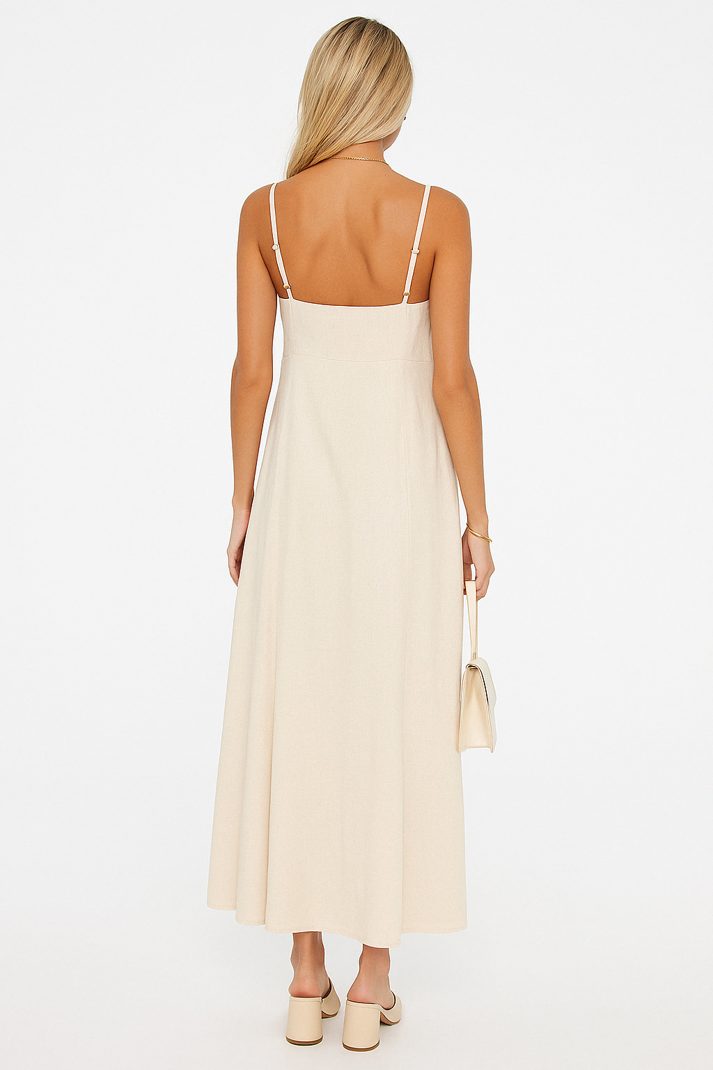 Celina | Women's Spaghetti Strap A-Line Knit Midi Dress