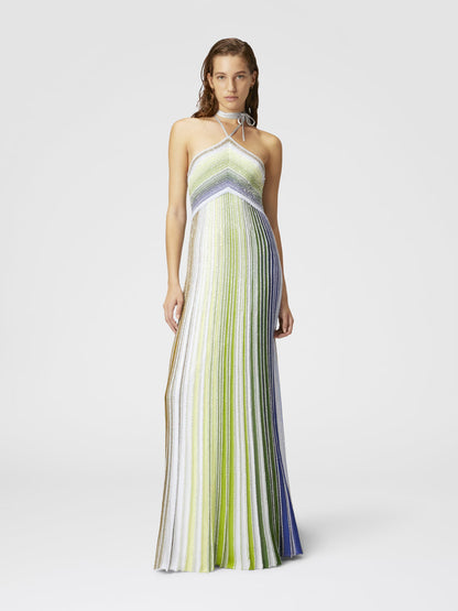 Viktoria | Women's Open-Back Ruffle Halter Maxi Dress