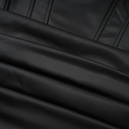 Agnes | Off-The-Shoulder PU Leather Mini Dress