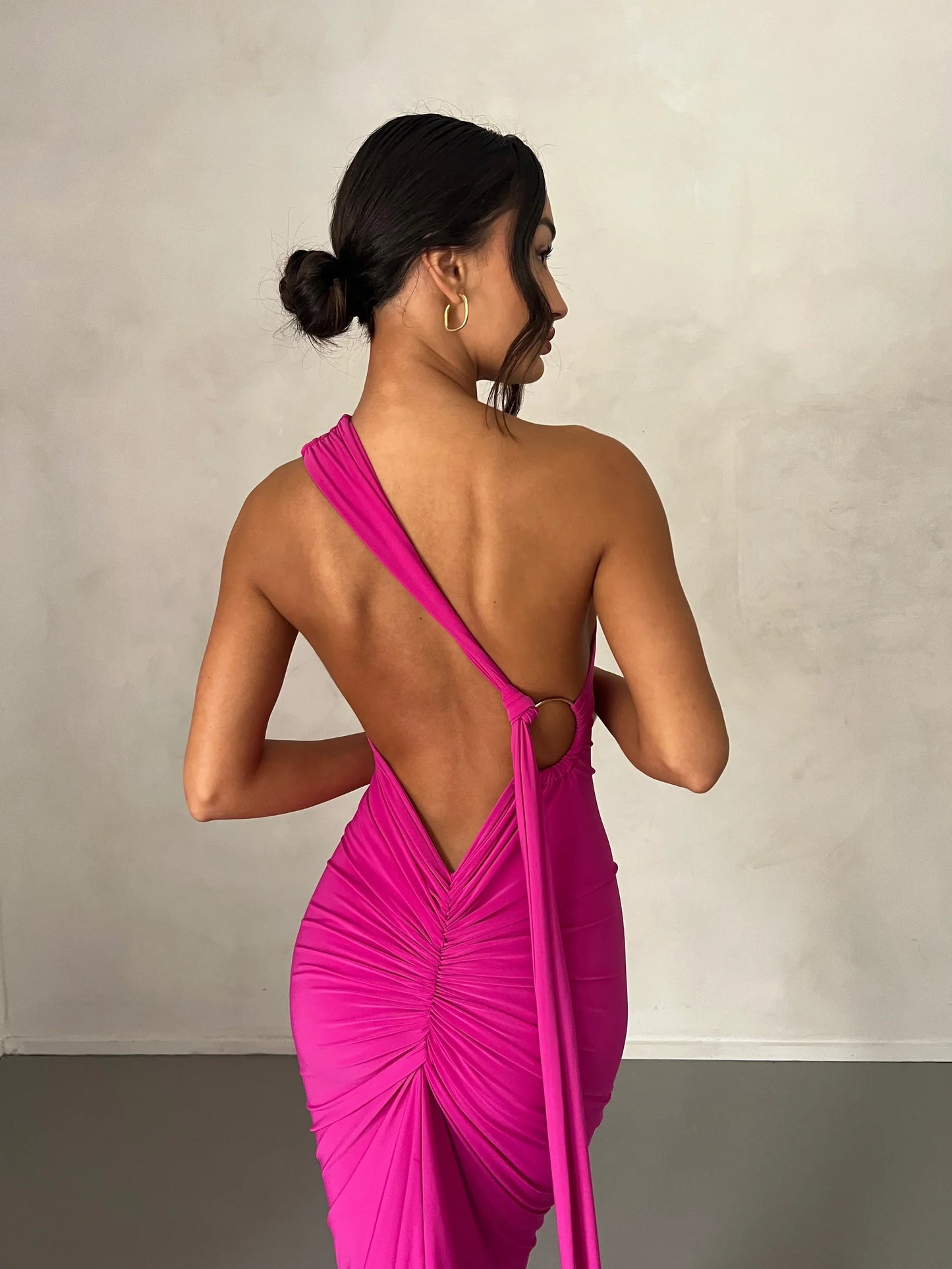 Arabella | Women's Metal-Detail Sash Maxi Gown