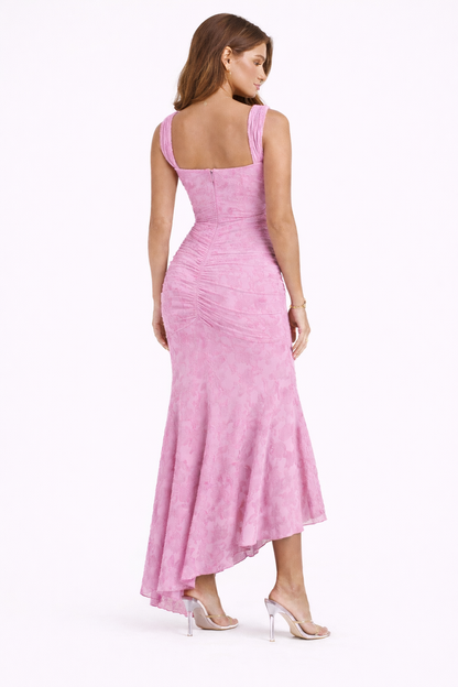 Cleo | Women's Cowl-Neck Bias-Cut Midi Gown