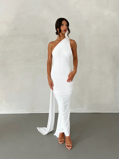 Arabella | Women's Metal-Detail Sash Maxi Gown