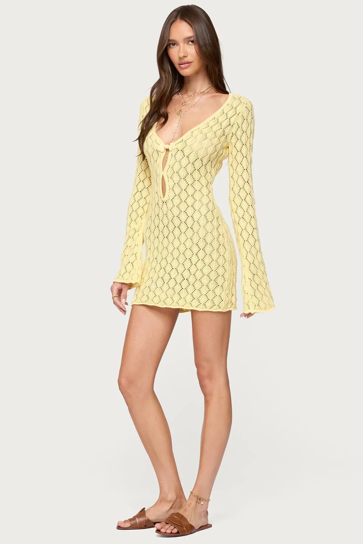 Maré | The Sun-Drenched Open-Knit Crochet Mini Dress