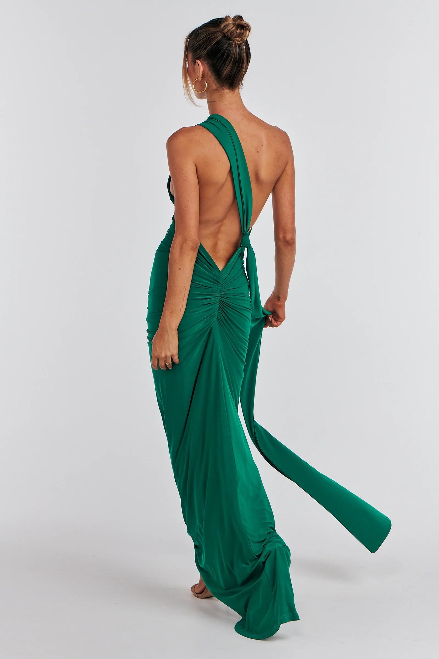 Arabella | Women's Metal-Detail Sash Maxi Gown