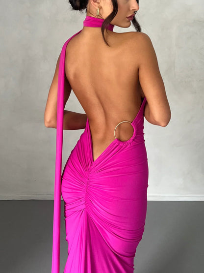 Tina | Women's Grecian-Inspired One-Shoulder Maxi Dress
