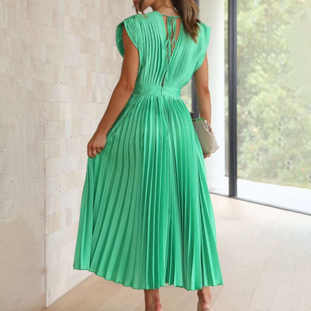 Rose | Women's Timeless Charm Pleated Midi Dress