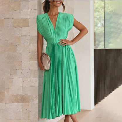 Rose | Women's Timeless Charm Pleated Midi Dress