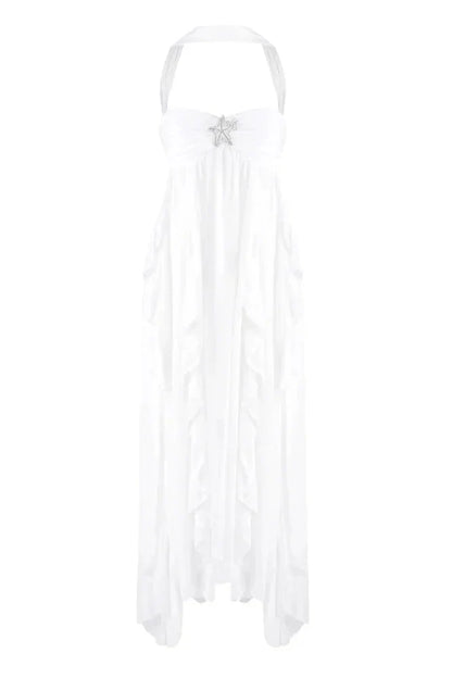 Imogen | Women's Strapless Ruffled Maxi Wedding Guest Dress
