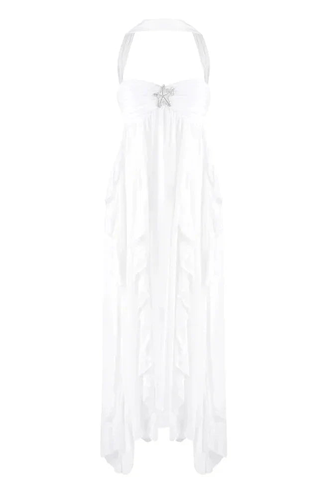Imogen | Women's Strapless Ruffled Maxi Wedding Guest Dress