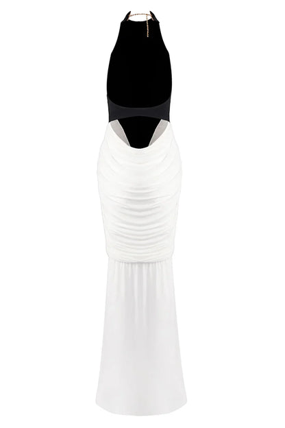 Sloane | Women's Sleeveless Backless Ruched Bodycon Maxi Dress
