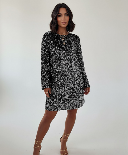 Harper | Women's Sterling Shimmer Sequin Shift Mini Dress