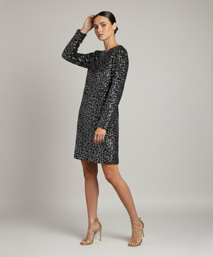 Harper | Women's Sterling Shimmer Sequin Shift Mini Dress
