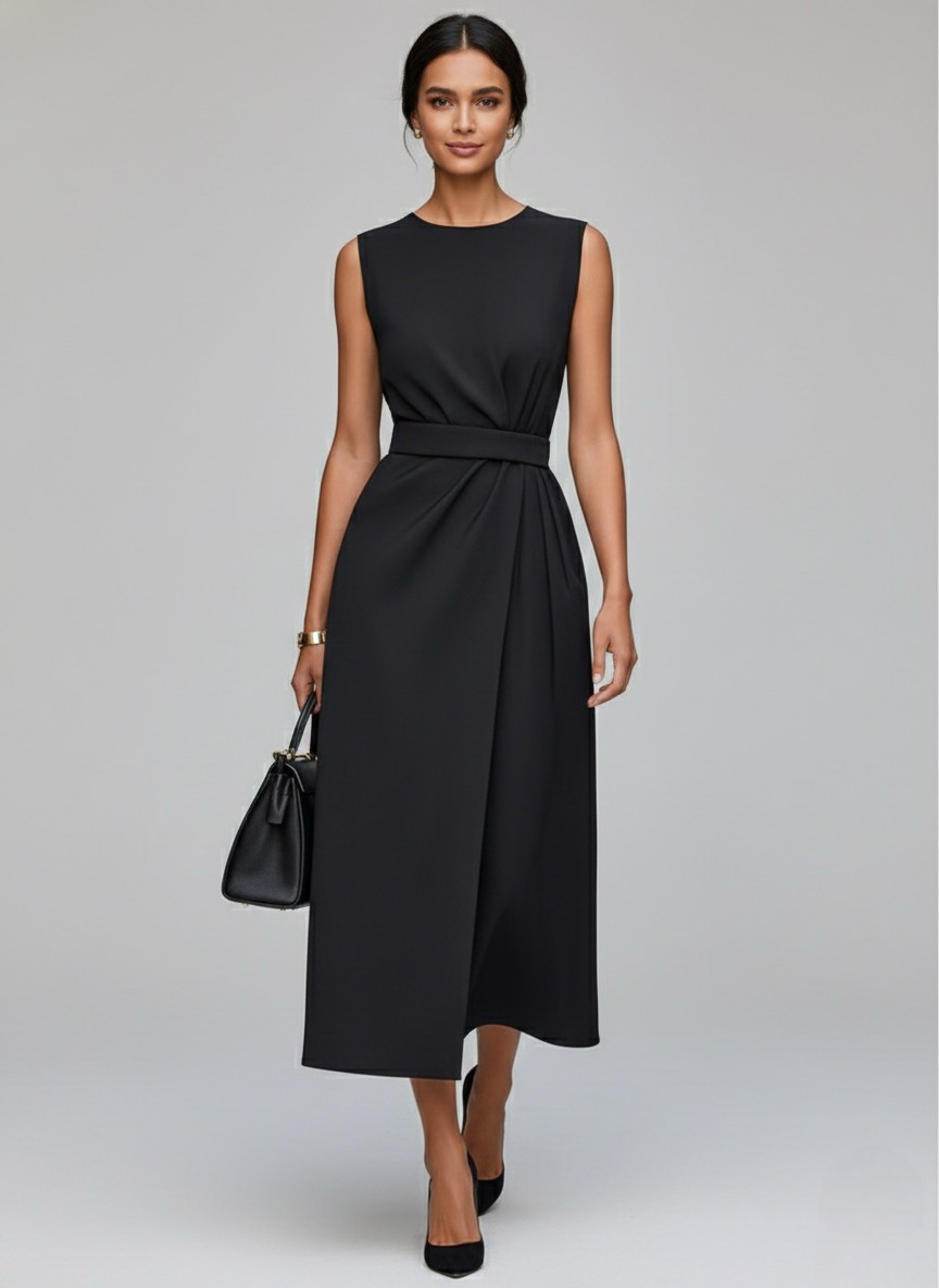 Beatrice | Women's Minimalist Elegance Midi Dress