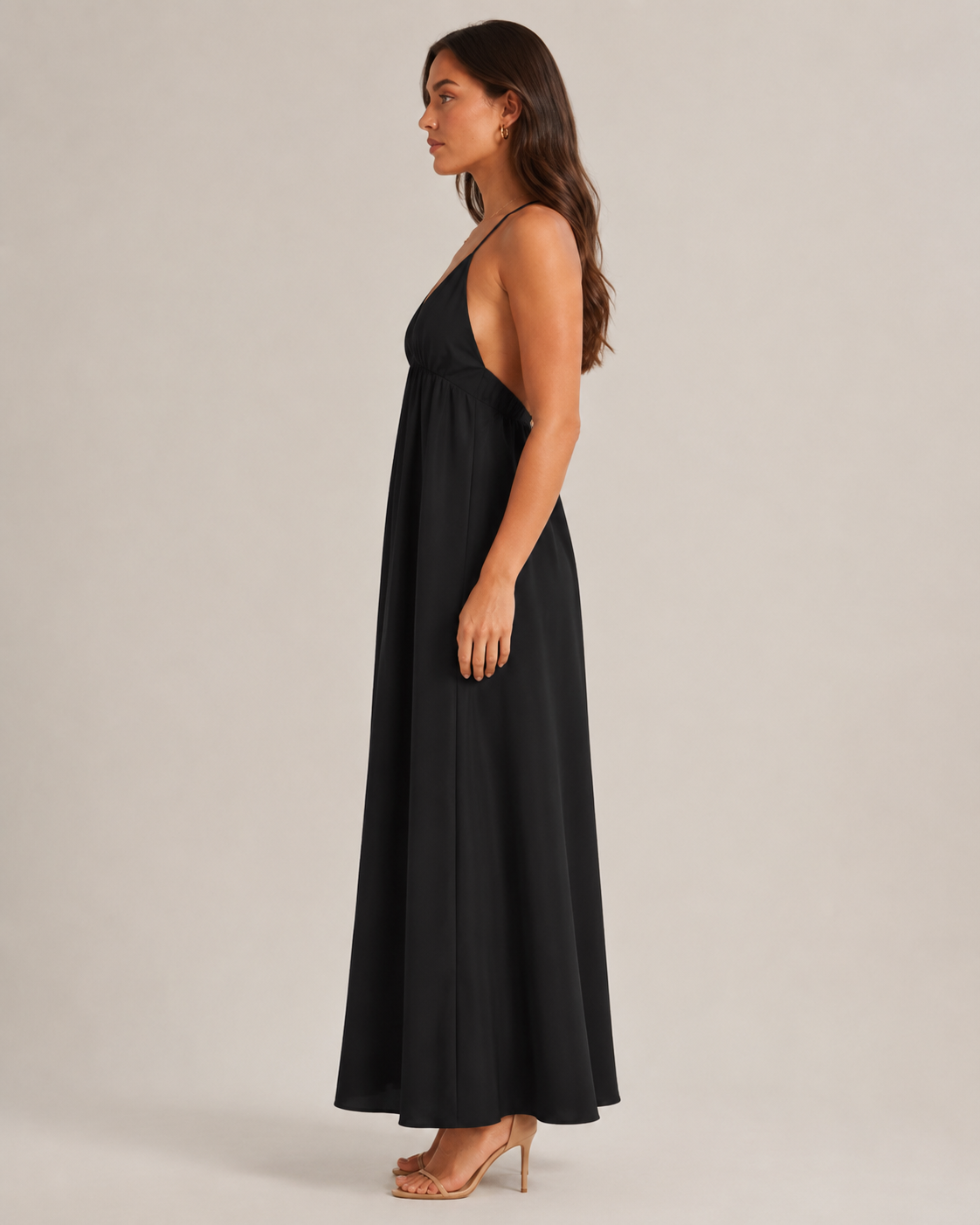 Amelia | Plunge Neck Maxi Dress