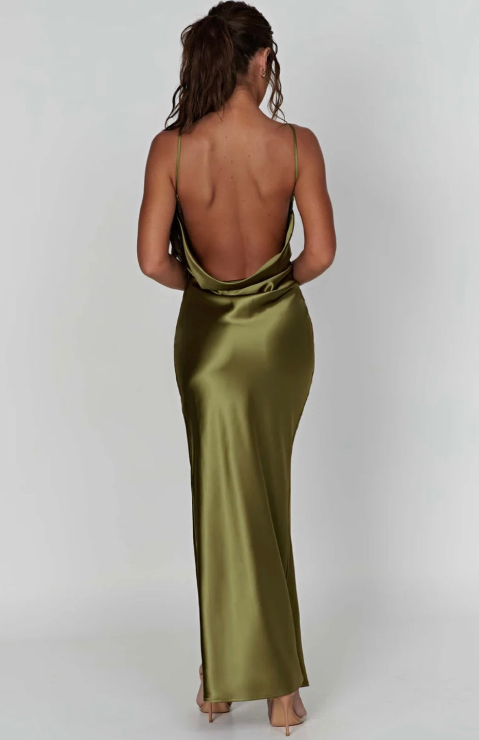 Sarina | Women's Cowl-Neck Open-Back Maxi Dress