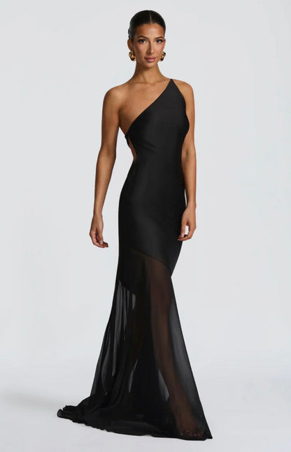 Megan | Women's Sculpted Fluid Movement Bias-Cut Layered Maxi Dress