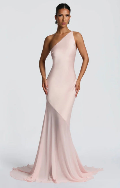 Megan | Women's Sculpted Fluid Movement Bias-Cut Layered Maxi Dress