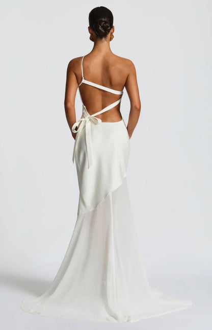 Megan | Women's Sculpted Fluid Movement Bias-Cut Layered Maxi Dress