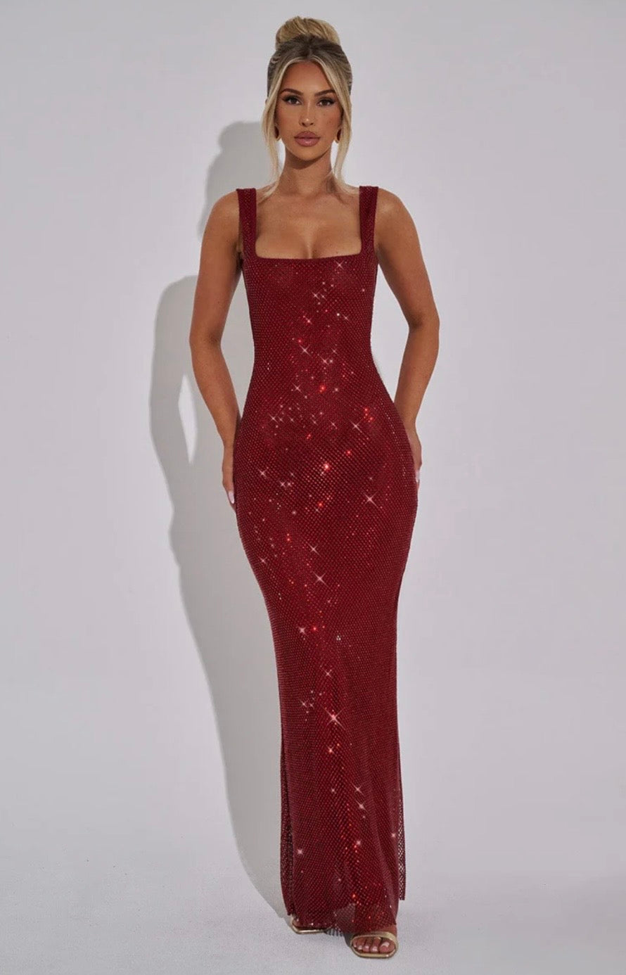 Elara | Maxi Dress buddel check nog