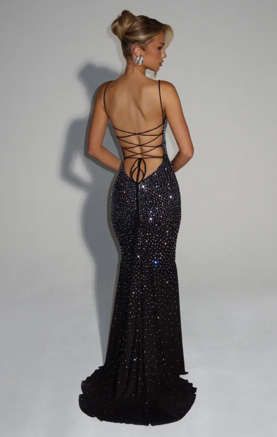 Josie | Women's Structured Bodice Shimmer Maxi Gown