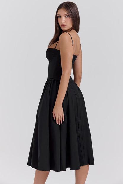 Charlotte | Women's Underwired Sweetheart Twill Boned Midaxi Gown