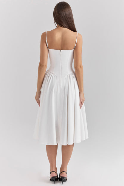 Charlotte | Women's Underwired Sweetheart Twill Boned Midaxi Gown