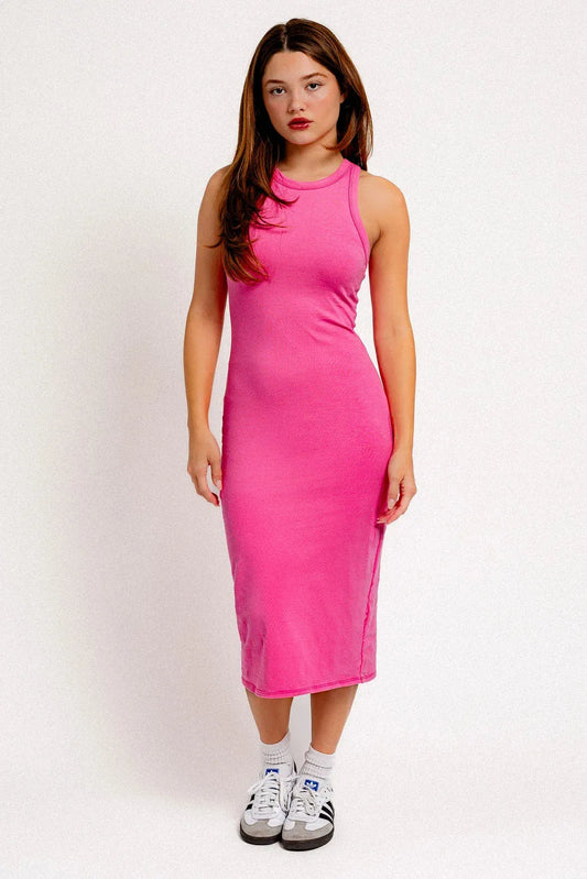 Claire | Women's Crew-Neck Tank Midi Dress