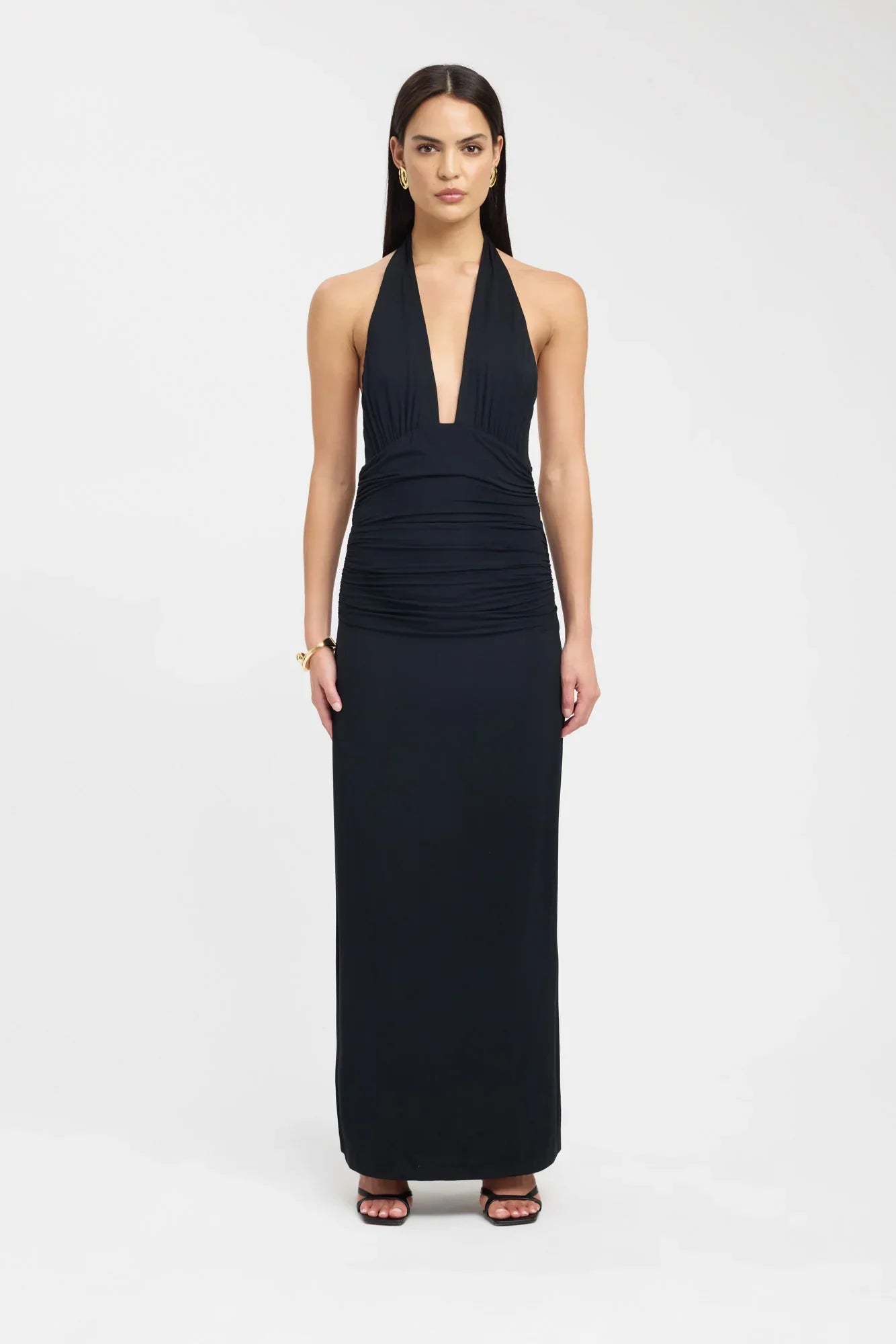 Ophelia | Sultry Ruched Viscose Maxi Gown