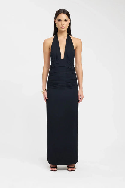 Ophelia | Sultry Ruched Viscose Maxi Gown