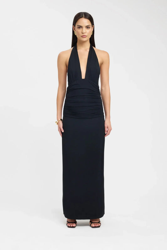 Ophelia | Sultry Ruched Viscose Maxi Gown