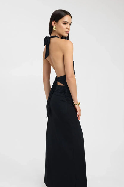 Ophelia | Sultry Ruched Viscose Maxi Gown