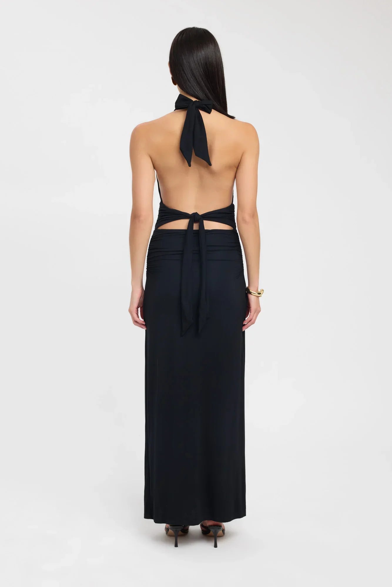 Ophelia | Sultry Ruched Viscose Maxi Gown