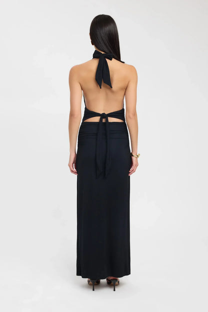 Ophelia | Sultry Ruched Viscose Maxi Gown