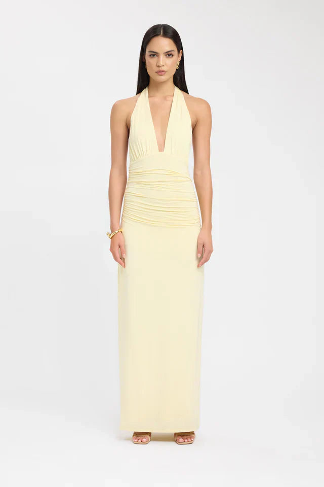 Ophelia | Sultry Ruched Viscose Maxi Gown