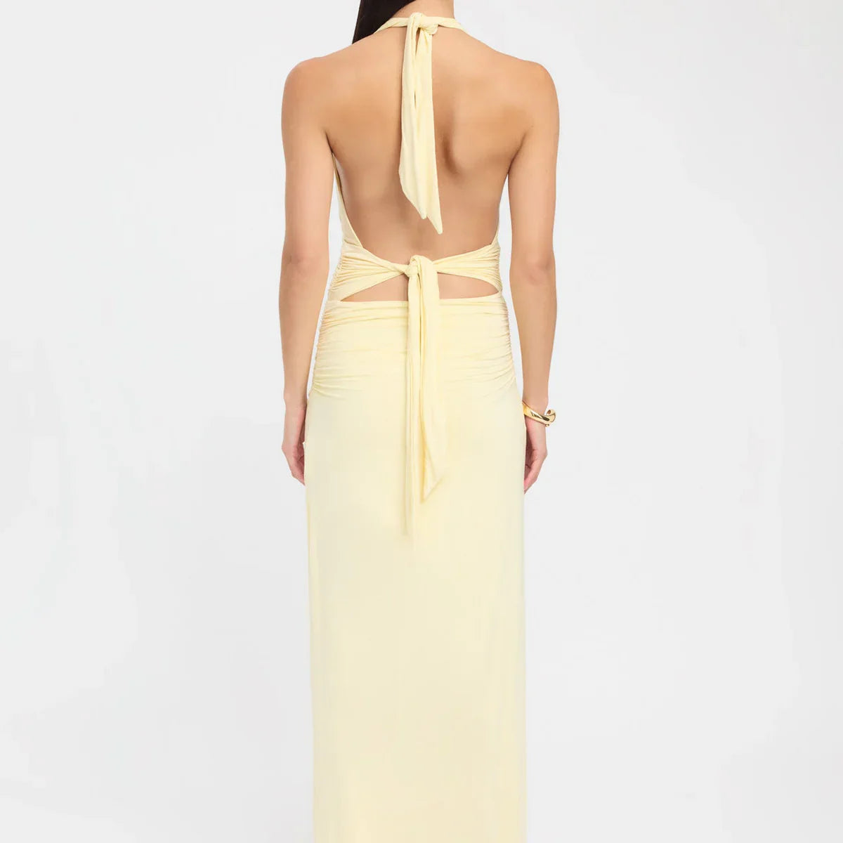 Ophelia | Sultry Ruched Viscose Maxi Gown