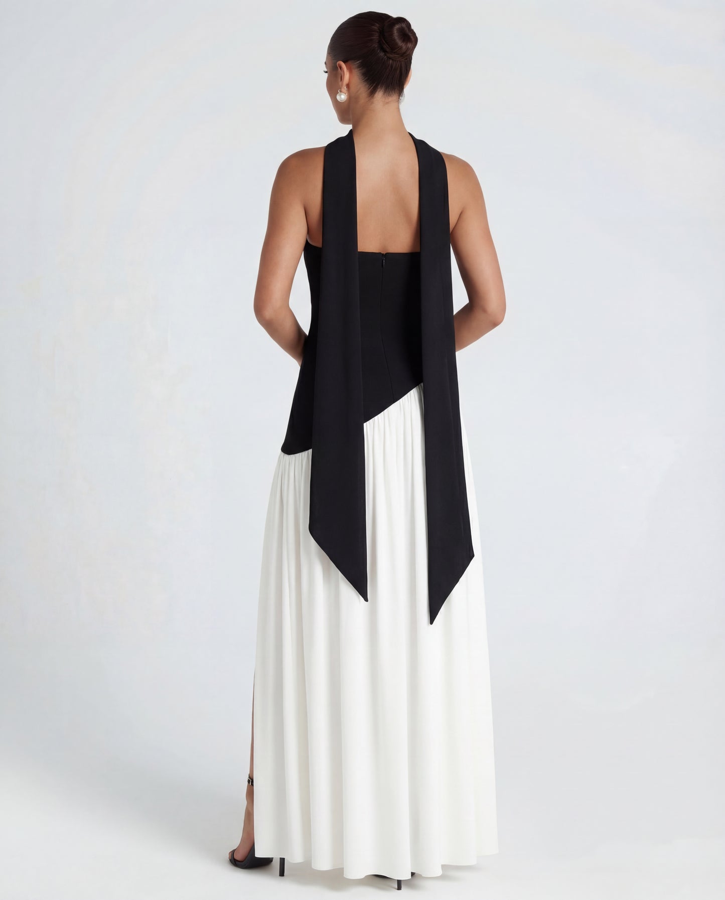Aveline | Women's Strapless Scarf-Neckline Maxi Dress