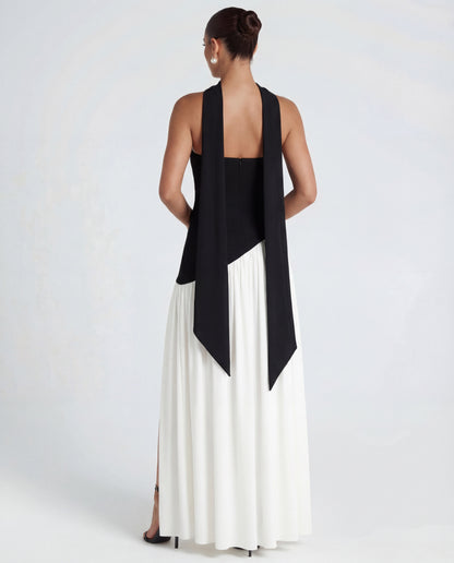 Aveline | Women's Strapless Scarf-Neckline Maxi Dress