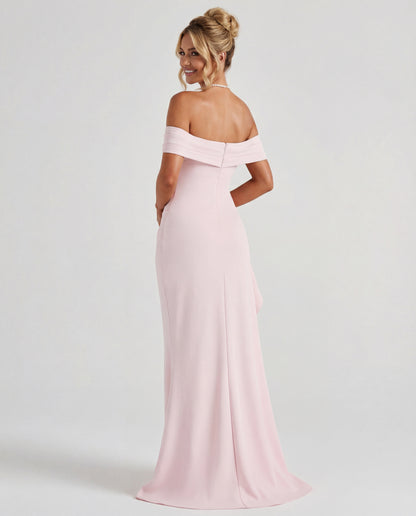 Belle | Women's Off-Shoulder Ruched Maxi Dress