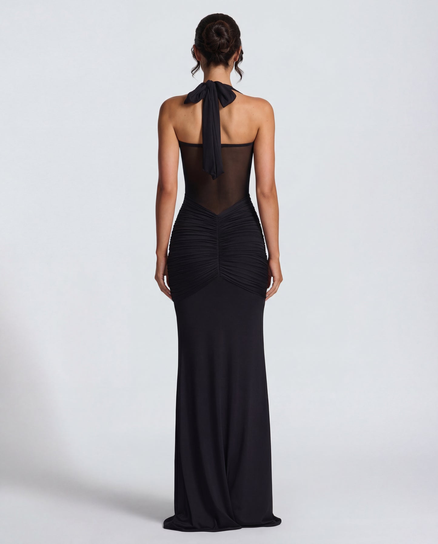 Rosabella | Women's Sun-Glow Ruched Halter Maxi Dress