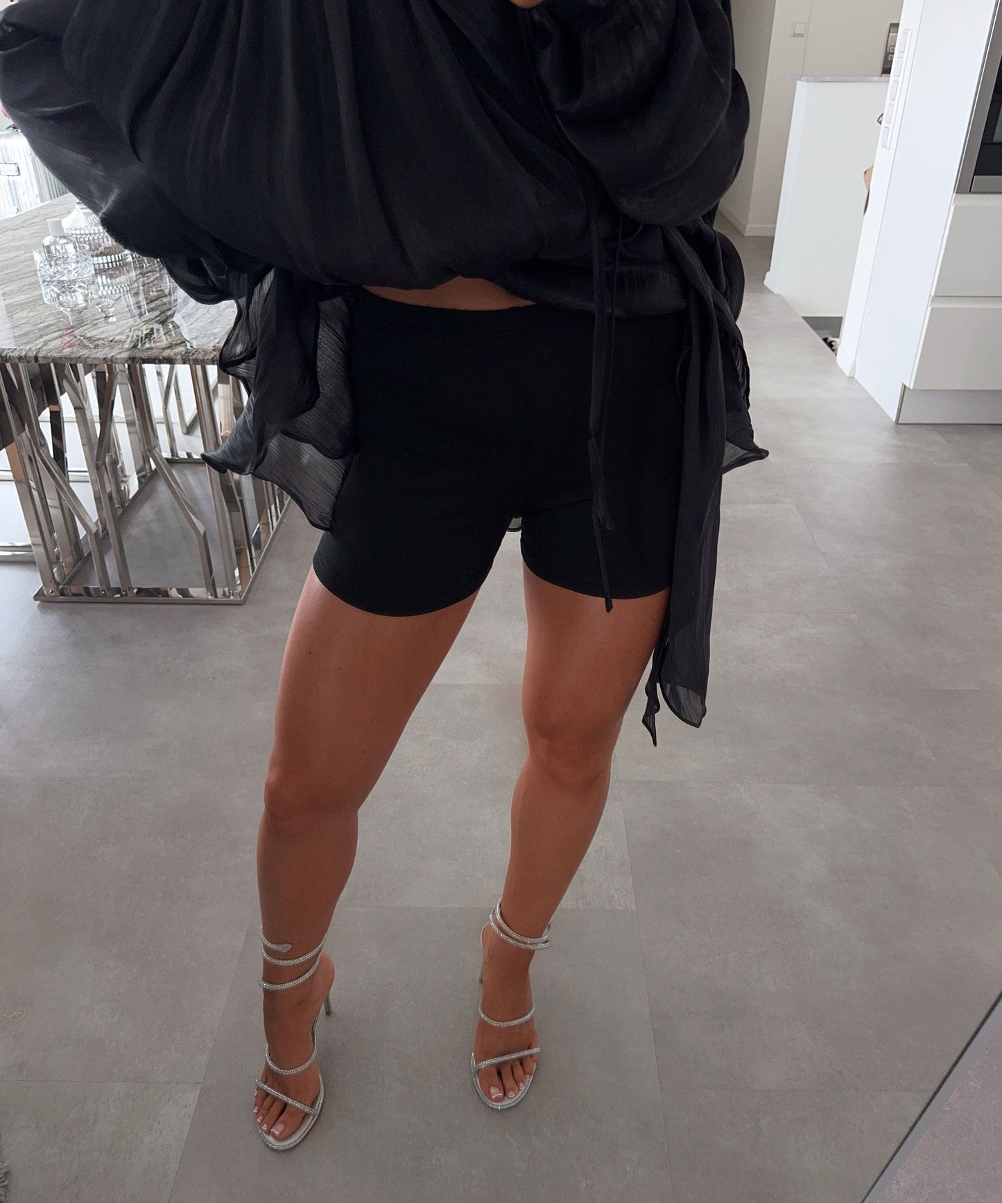 Velvet | Women's Luminous Black Velvet Mini Dress