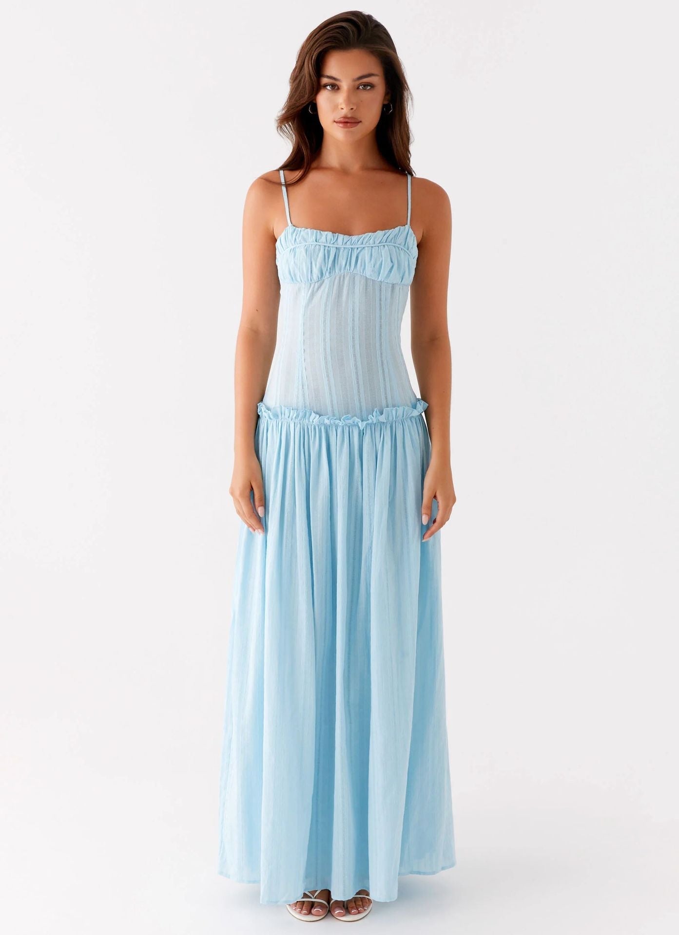 Jamy | Women's Sleek Open-Back Spaghetti-Strap Maxi Dress