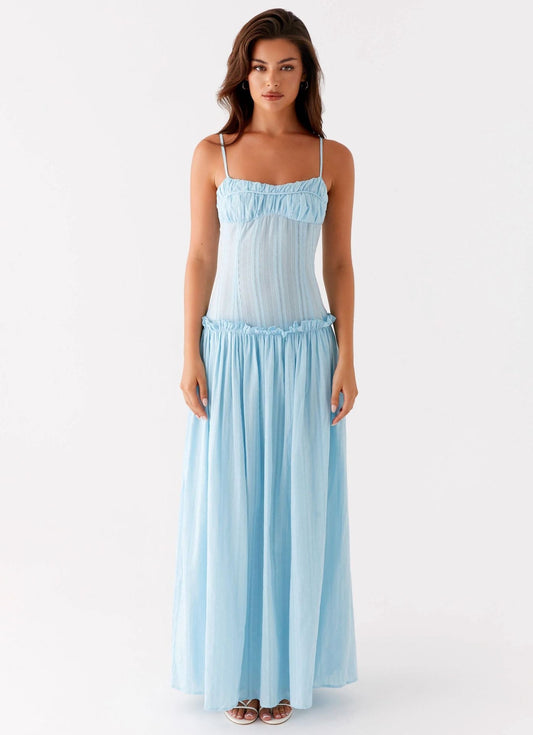 Jamy | Women's Sleek Open-Back Spaghetti-Strap Maxi Dress