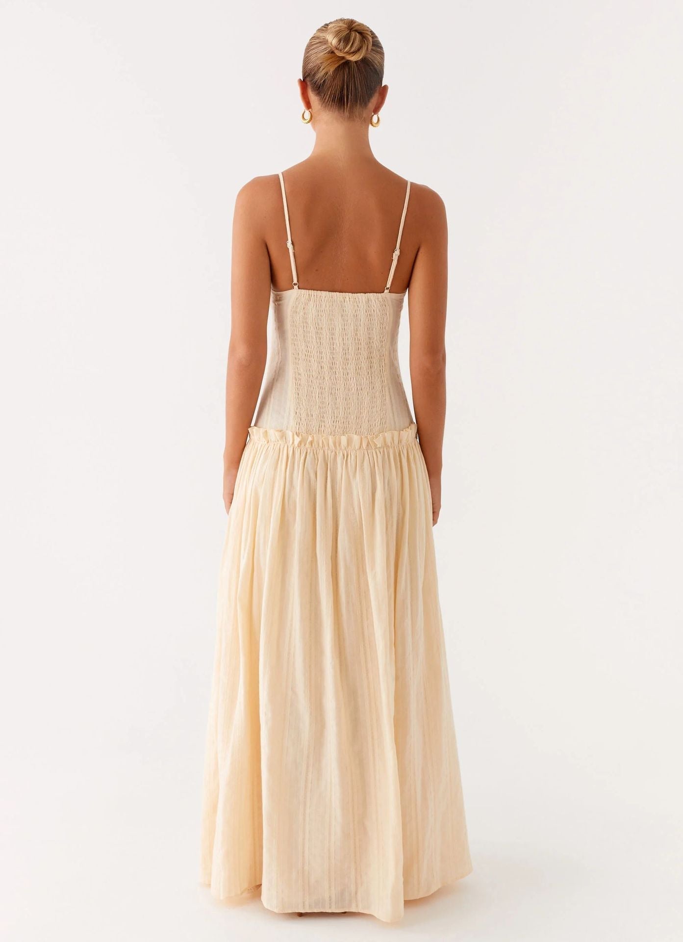 Jamy | Women's Sleek Open-Back Spaghetti-Strap Maxi Dress